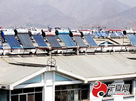 家庭使用太陽能熱水器的用戶普及率比較低