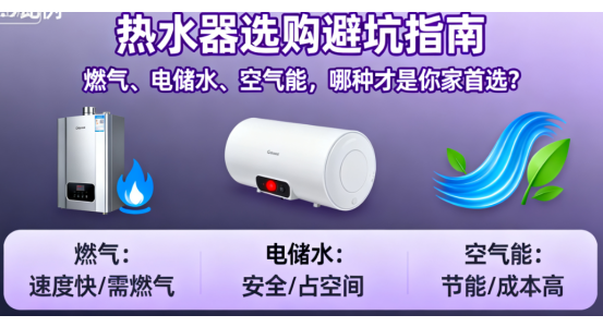 熱水器選購避坑指南:燃氣、電儲水、空氣能,哪種才是你家首選?